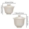 Hand-made Porcelain Gai Wan Tea Set Vintage Hand-made Teacups For Brew Loose Oolong/Puerh Tea