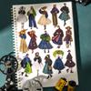 Mr.paper Vintage Character Stickers 20 Sheets For Scrapbooking Journal DIY,Planner Collage Diary Decoration Art Supplies