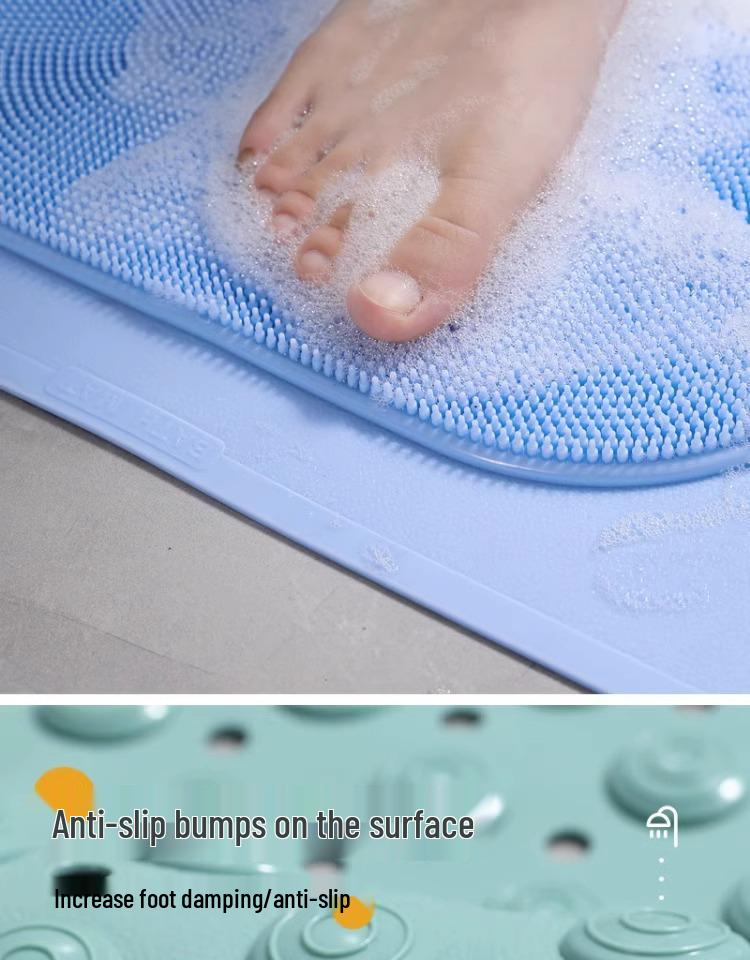 Non-Slip PVC Bathroom Mat with Suction Cups for Shower, Toilet, and Entrance
