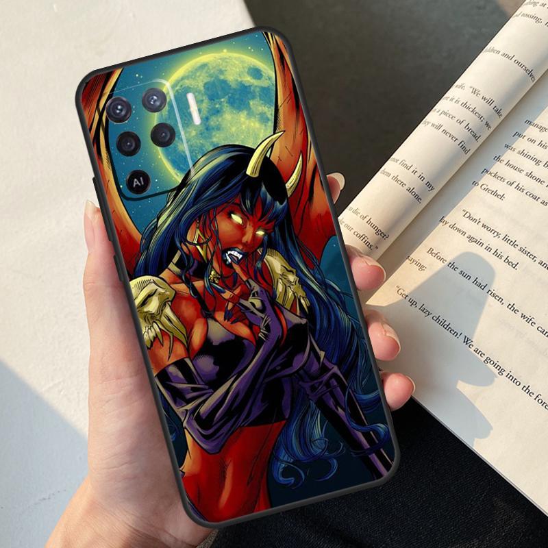 Devil Woman Case For Oppo A58 A98 A78 A18 A38 A60 A80 A40 A77 A57 A17 A74 A54 A94 A96 A76 A16 A15 A5 Pro