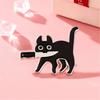 Littlepa PISIWER Enamel Cat Pin for Women Girls Pin Brooch Cat Enamel Pin Funny and Cute Cat Pin for One Rhinestone Clothes, Size, Metal,
