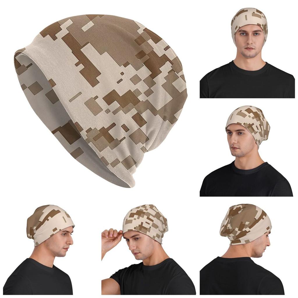 Desert Digital Camo Men Women Adult Beanies Caps Knitting Bonnet Hat Warm Fashion Autumn Winter Outdoor Skullies Hats