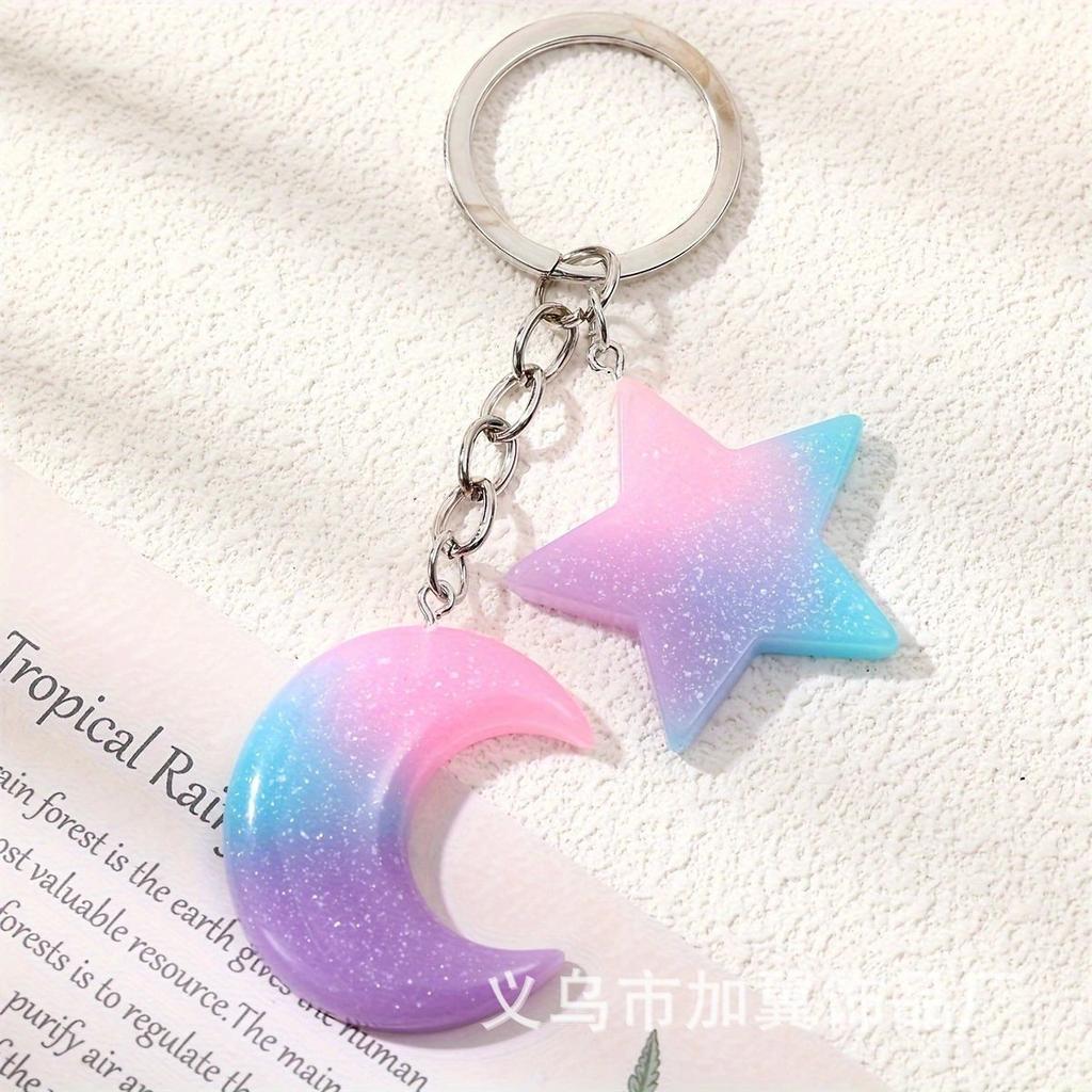 Original Symphony Mode Süßer Stern Mond Schlüsselanhänger Tasche Anhänger Schmuck Lagerware