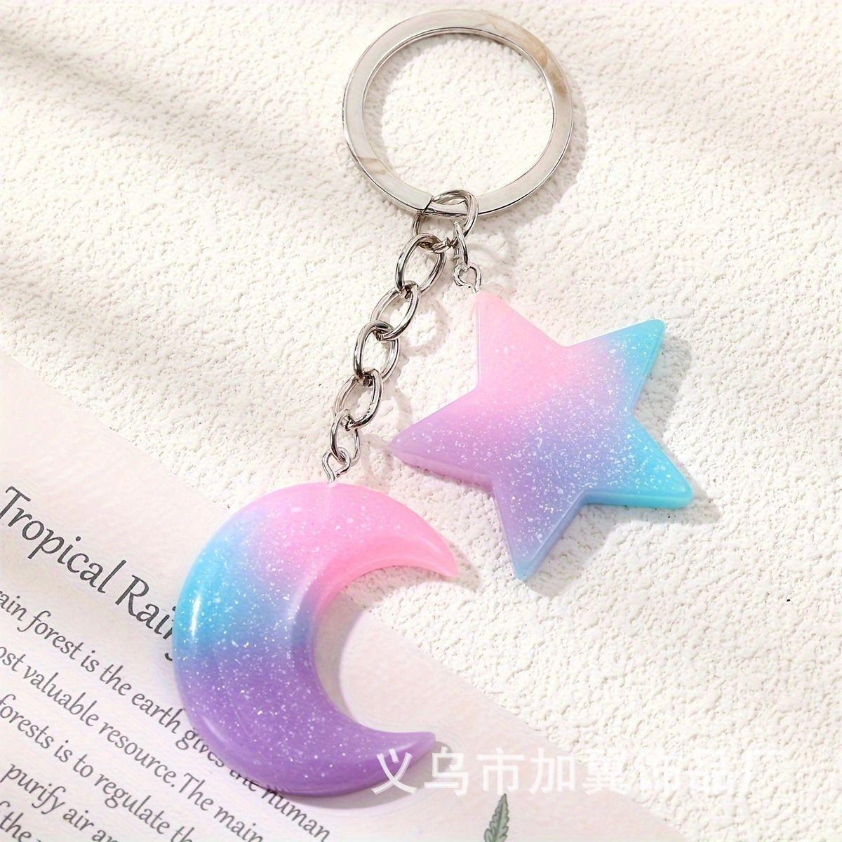 Original Symphony Fashion Sweet Star Moon Keychain Bag Pendant Jewelry Spot