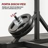 Adjustable Squat Rack With Double Support Weight Plate Holder And Pull Up Bar Steel 112 100x201 217 Cm Black