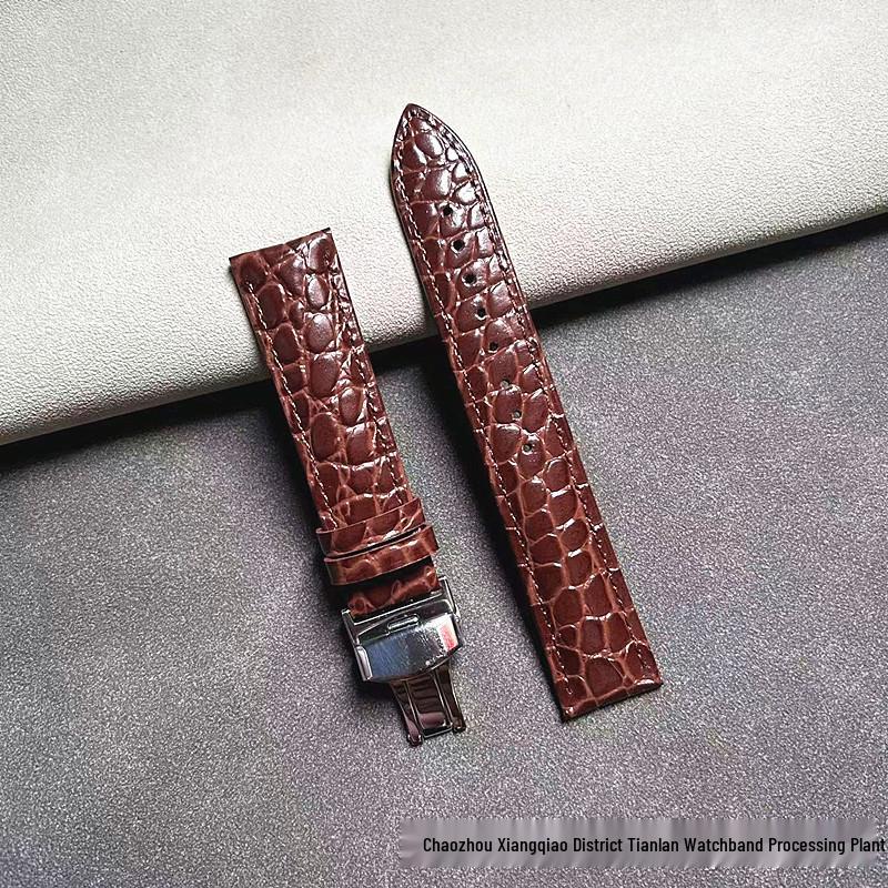 

Мужской кожаный ремешок для часов с узором аллигатора, застежки-булавки и бабочки - женские аксессуары в наличии 16mm