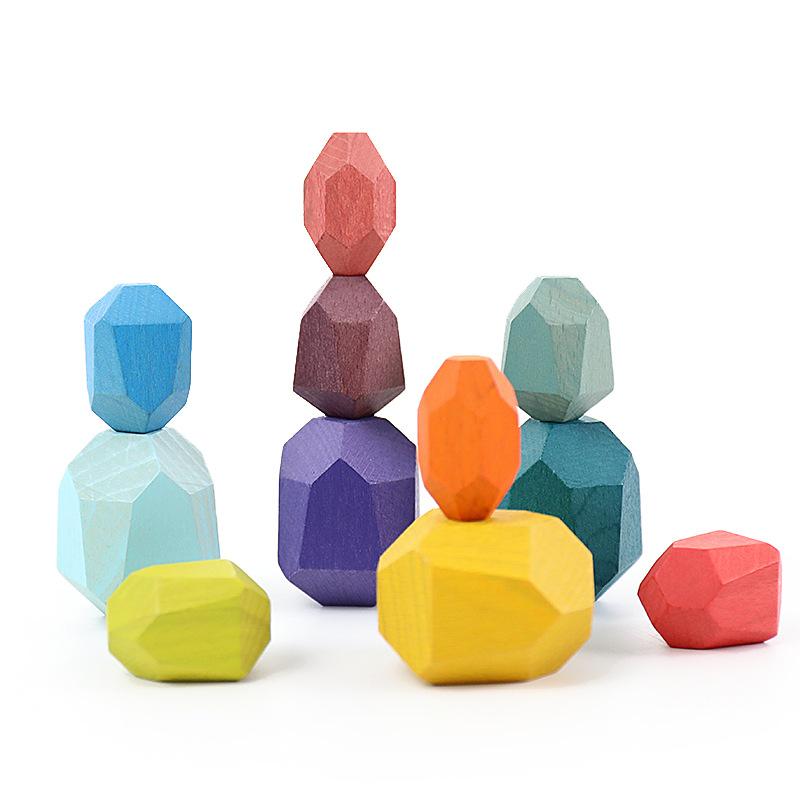 Color Beech Stone Stacked Music Children's Educational Toys