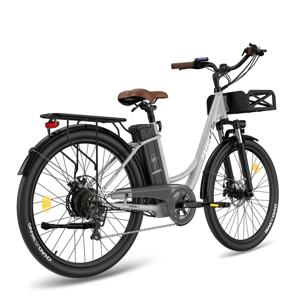 Bicicletă electrică Fafrees F26 Durabilă Ușoară, 250W, 36V 20.3Ah, Anvelopă 26"×1.95", Furcă cu suspensie, Portbagaj față, IP54, Shimano 7 viteze, Afișaj LCD color
