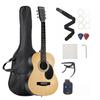 VEVOR 36 in / 914,4 mm Dreadnought Acoustic Guitar Natural Beginner Bundle Gig Bag for Teen