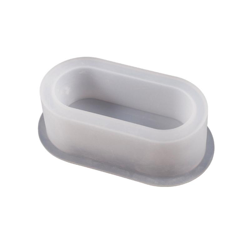 Oval Shape Silicone Mold Flower Planter Mold Flower Resin Mould Craft Art Home Decoration Bead Storage Box Mold