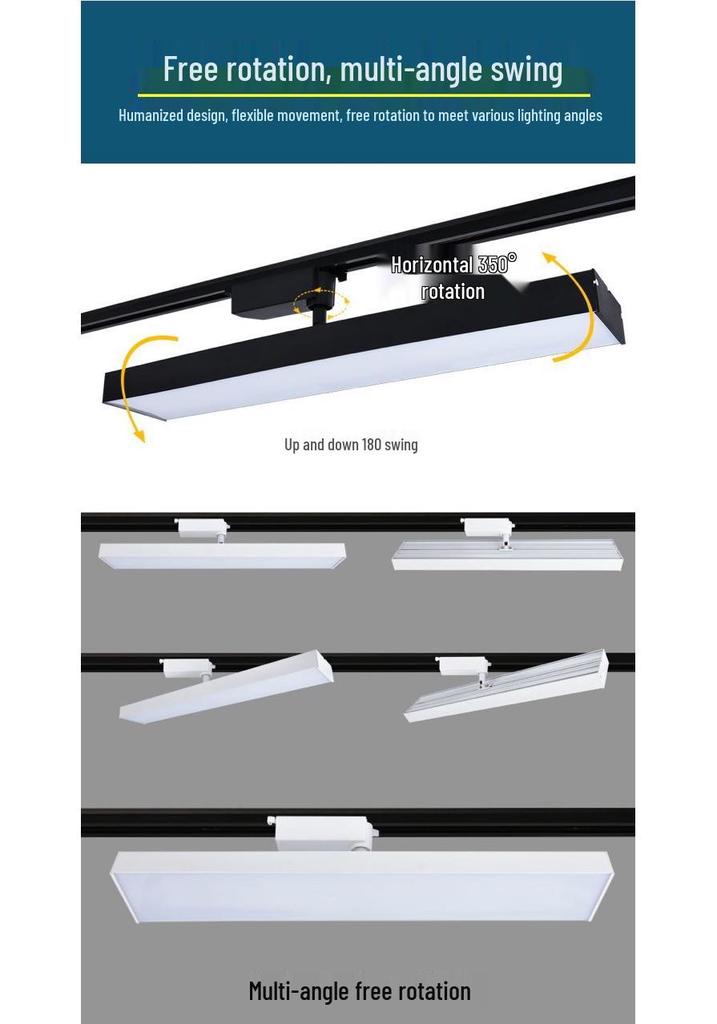 LED Track Spotlight for Live Streams, Clothing Stores & Supermarkets