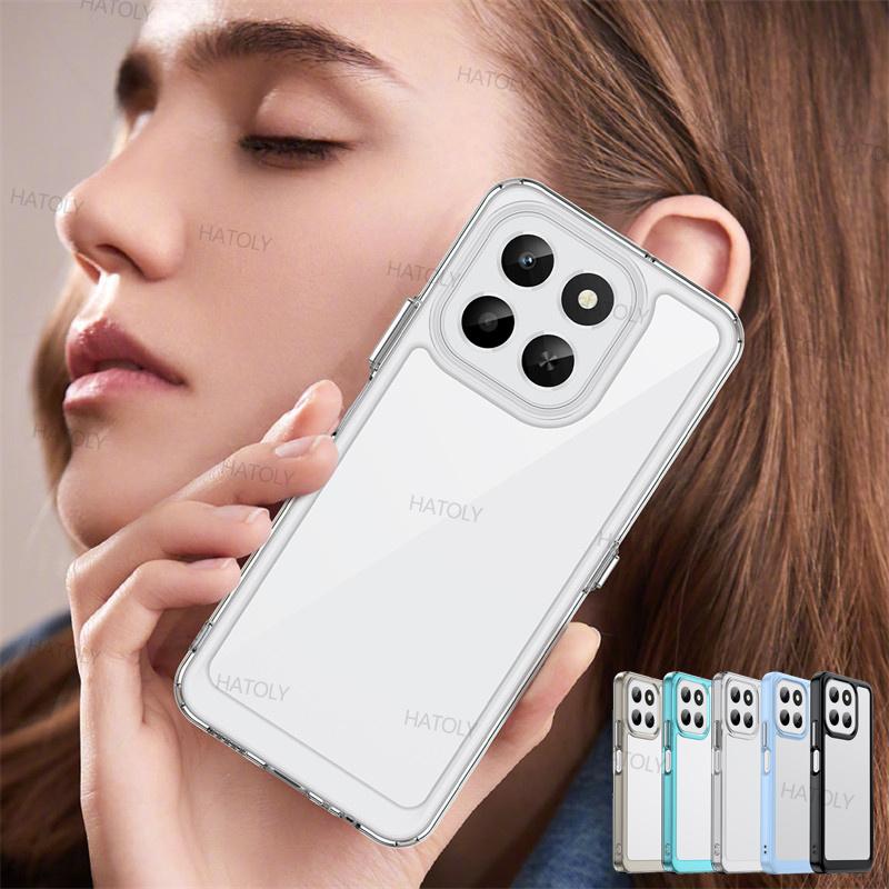 For Honor X6c Case Honor X6c Cover Bumper Anti-Scratch Shockproof Clear PC + Silicone Protective Phone Cover Cases For Honor X6c