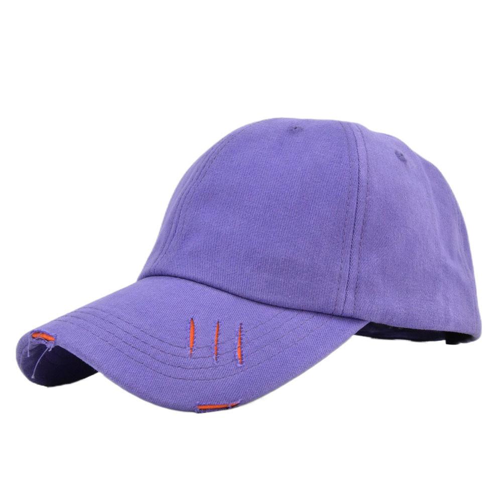 Stylish Hole Baseball Cap Solid Color Wool Duck Tongue Cap Versatile Sunscreen Hat Spring Duck Tongue Hat Wholesale Orange
