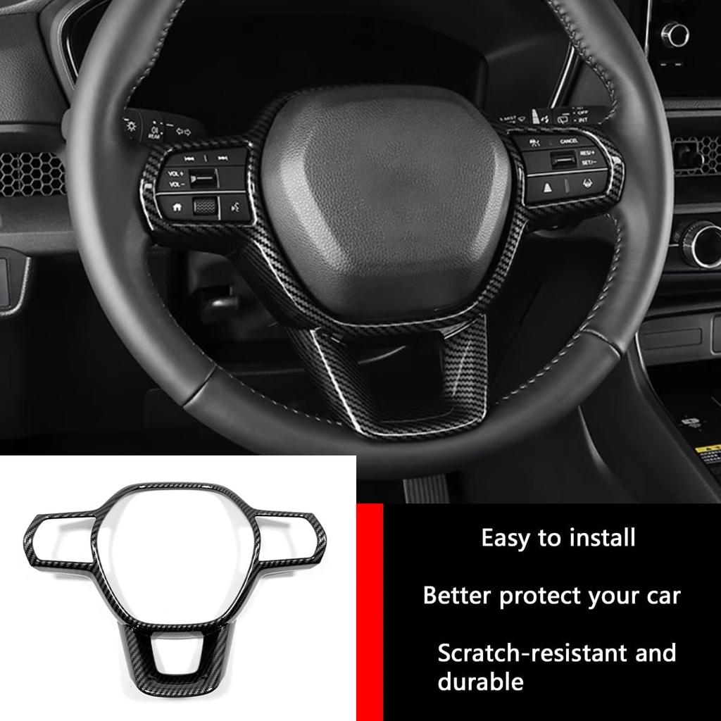Car Accessories Fit for Honda CR-V CRV 2023 2024 Interior Button Cover Trim Strips (Carbon Fiber Style) ABS 1 PC