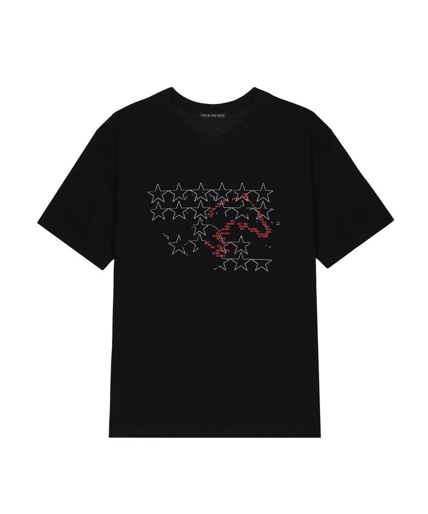 Nigaennikol Star Horse Graphic Logo Top_Black