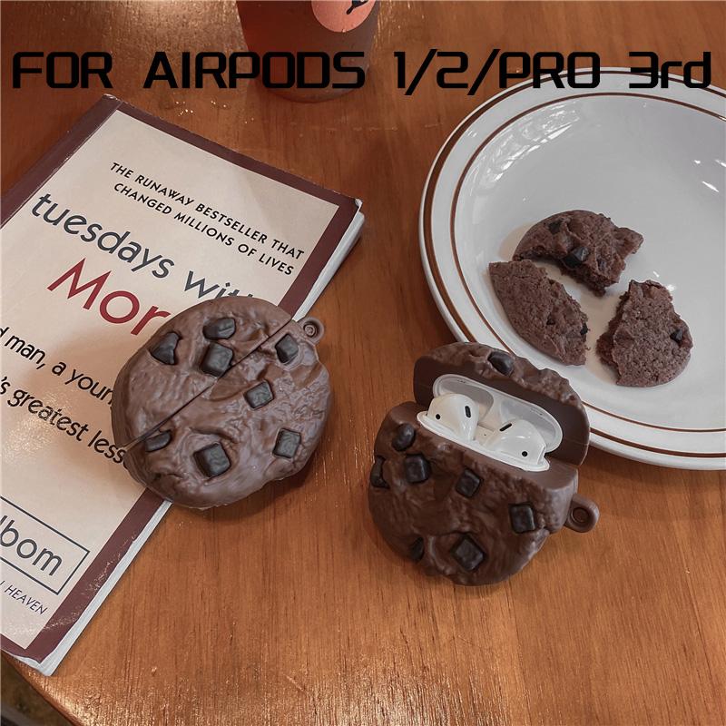 3D Kjeks Silikon Etui for AirPods 3 2021 3. Tegneserie Søtt Øretelefon Etui for AirPods Pro 3 2 1 Hodetelefon Ladeetui Deksel