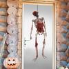 Halloween Decorative Window Stickers PVC Material Skeleton Wall Sticker Terrifying Female Ghost Decorative Door Sticker