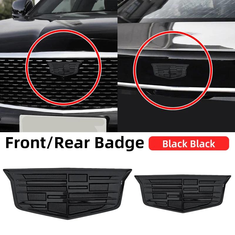 1 PZ ABS per Logo Cadillac CT4 CT5 CT6 XT4 XT5 XT6 ATS XTS Accessori Emblema Griglia Centrale Anteriore Auto Adesivo Badge Portellone Posteriore