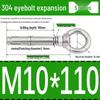 Stainless Steel 304 Eyebolt Expansion Nail with Fixing Loop