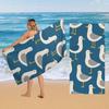 1pz Asciugamano da Spiaggia Gabbiano Blu, Stile Cartone Animato Fresco, Essenziale per Vacanze al Mare Viaggi Estivi, Ideale per Yoga Subacquea