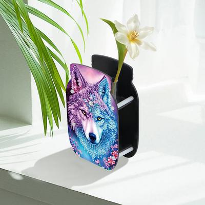 Flowers Acrylic Double Sided Special Shape Diamond Painting Vase Desktop Diamond Art Flower Arrangement Vase Bedroom Table Decor