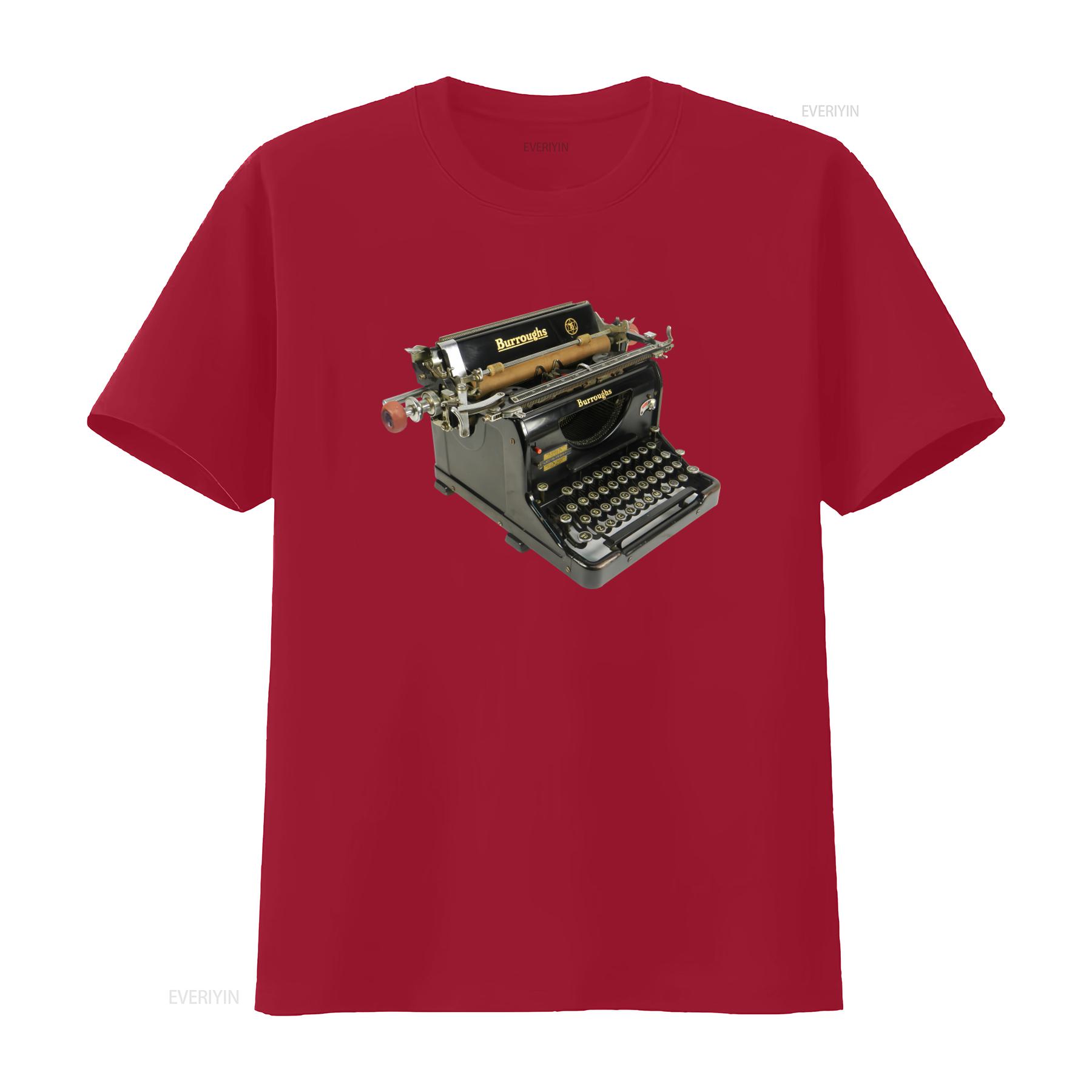 

Vintage Burroughs Typewriter T Shirt for Retro Tech Lovers vintage Washed streetwear designer clothes Versatile Casual Stylish S