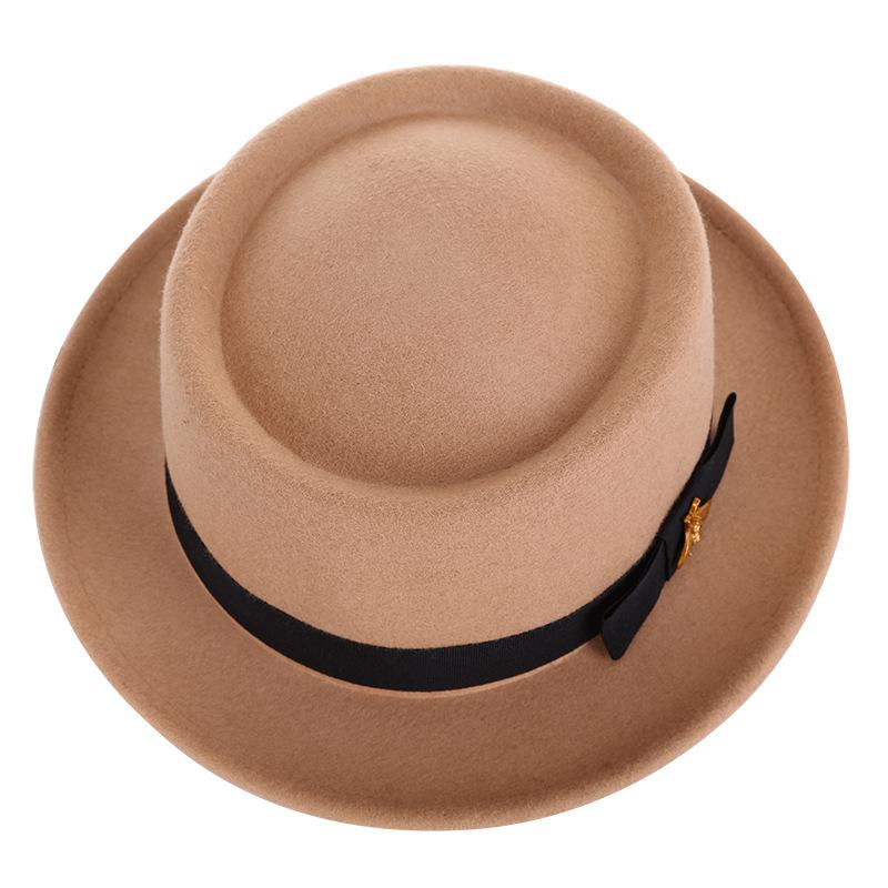 Hat Autumn and Winter Women Pure Wool Jazz Hat Fashion Bee Accessories Traditional Craft Felt Hat