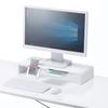 Sanwa Supply MR-LC804W Desk Rack, 3-Level Adjustable Width, White