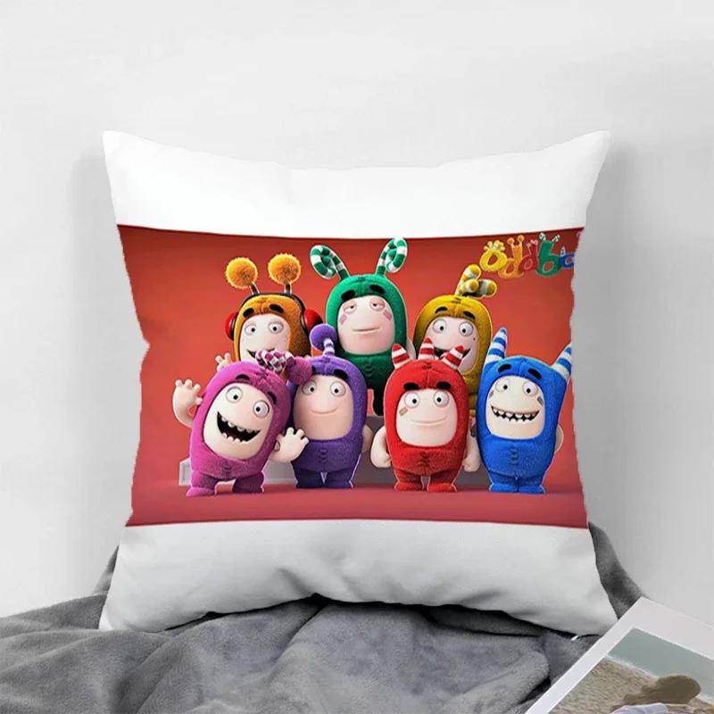 

Home Decor Oddbods Pillow Cases for Bed Pillowcase 45*45 Couch Pillows Decoration Living Room Twin Size Bedding Car Sofa Cover 12x12Inch