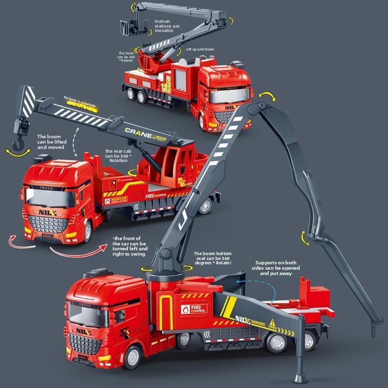 Firefighter Rescue Kids Toy Car With Interactive Features And Mechanism Inertia