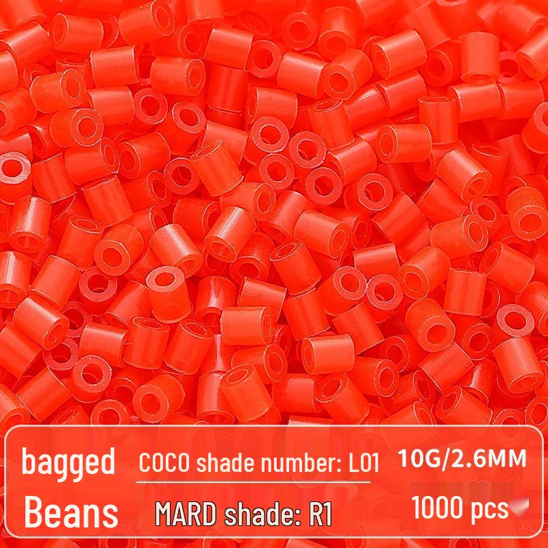 Clear Puzzled Beans Special Color Refill Pack, Black & White, 2.6mm Handmade DIY Fuse Beads Toy Set