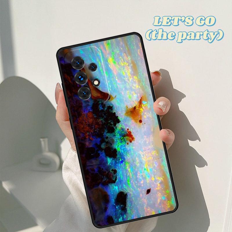 

Opal Stone Iridescent phone case For Samsung Galaxy A42 A31 A40 A51 A71 A32 A80 A91 A52 A72 A73 A20e A21S A50 A70 A11 A12 Cover Samsung A11