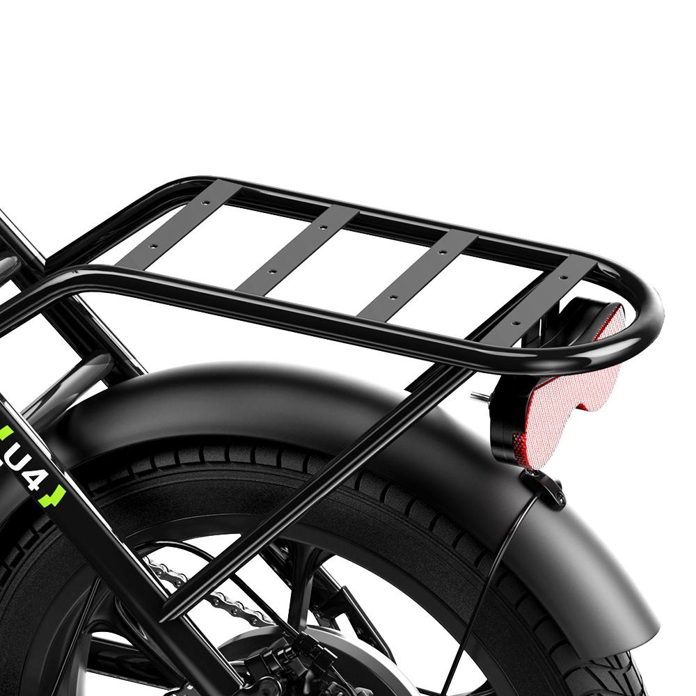 U4 Electric Bike 10.4Ah Battery 25KM/H Max Speed Front Suspension Disc Brake 3-Speed Modes 55+ Miles Range Compact Electric Bicycle with 16'' Tires