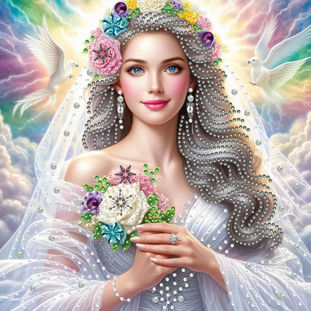 Schönheit Spezielle Form 5D DIY Teilbohrer Diamantmalerei Edelstein Kunst für Erwachsene DIY Geschenk Heimdekoration Kristall Diamant Kunst 30x30cm