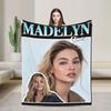 Super Soft Throw Blanket Travel Office Madelyn Cline Beautiful Actress Poster Blanket Flannel For Outdoor Trend Sofa Bed Cover