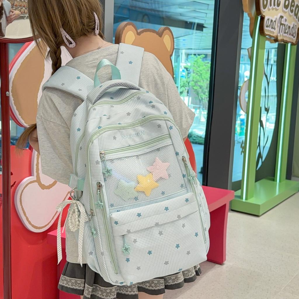 Schoolbag schoolbag for female junior high school students Korean version ins style college students simple primary school backpack large capacity