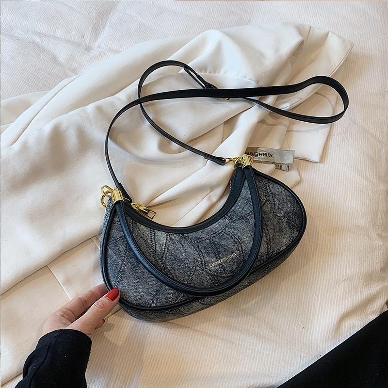 

Шикарные женские сумки-подмышки в форме полумесяца, новые модные сумки на ремне из мягкой кожи на молнии для девочек, разноцветные повседневные женские сумки через плечо