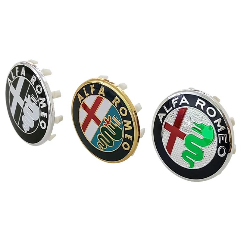 Autoaufkleber für Alfa Romeo 4 Stück 58mm Auto Radnabenkappen für Alfa Romeo Logo Giulietta Mto Giulia GT 159 147 156 166