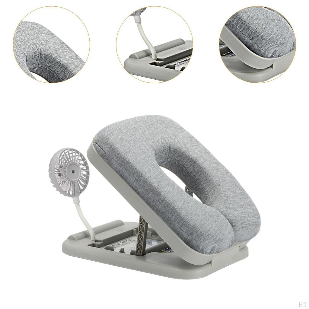 Papa Pillow with Fan Sleeping Hollow Design Soft Multifunction Face Down Desk Neck Pad