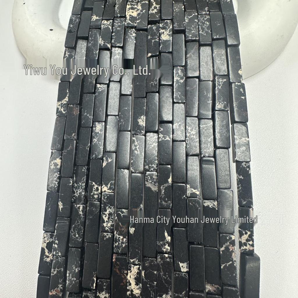 4x13mm Natural Stone Rectangle Bar Beads for DIY Jewelry and Bracelets