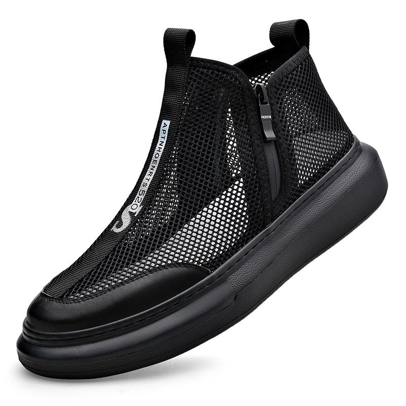 Trendy Men s Lightweight Velcro Slip-on Mid-top Mesh Breathable Summer Sandals 41