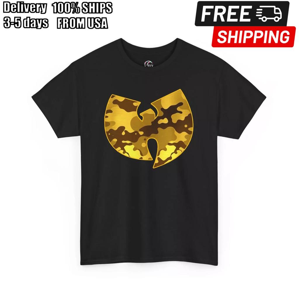 Wu-Tang Clan Yellow Camouflage T-Shirt, Hip Hop Tee, Wu-Tang Clan Camo Shirt