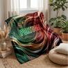 Portugal Football Printed Flannel Blanket Skin Friendly Warm Decorative Throw for Indoor Couch Bed Daily Use