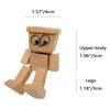 Artistic Wooden Shaking Legs Figure Decoration Natural Grains Car Dashboard Ornament Compacts Travel Friendly Gifting