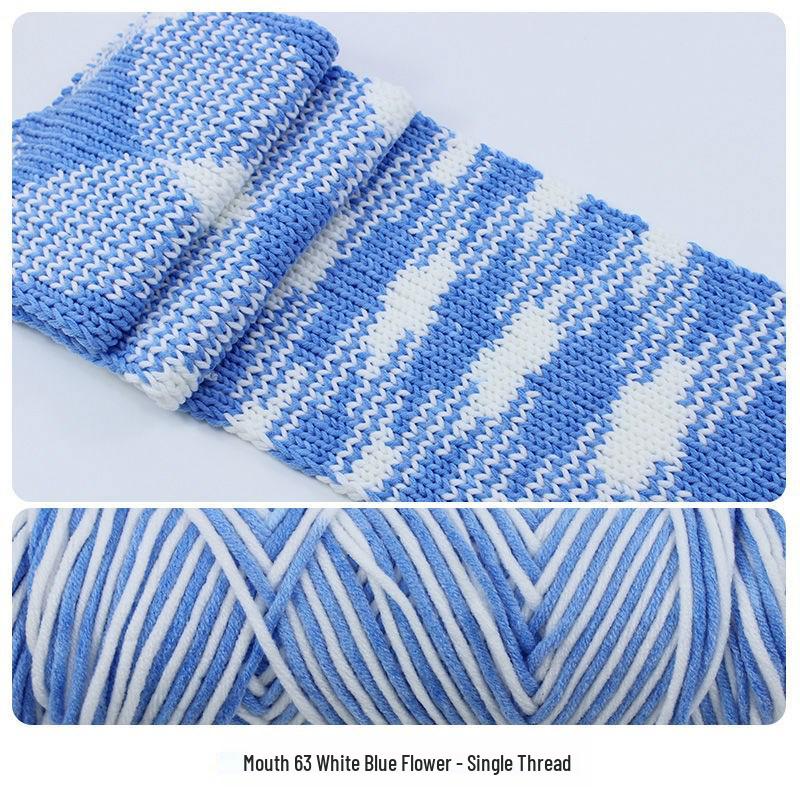 Hand-Knitted Cotton Wool Scarf Yarn for Men & Women, Coarse Wool & Milk Cotton Material, Worsted Crochet.