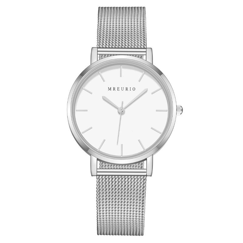 Nordic Simple Women's Watch Women's Watch Milan Quartz Watch with Mesh Belt