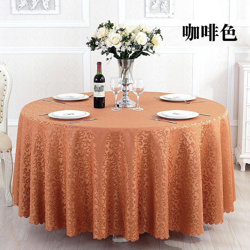 

180-320cm Red Jacquard Round Tablecloth Hotel Wedding Banquet Table Cover for Restaurant Home Wedding Party Decoration Washable (as the picture,Diameter 180cm)