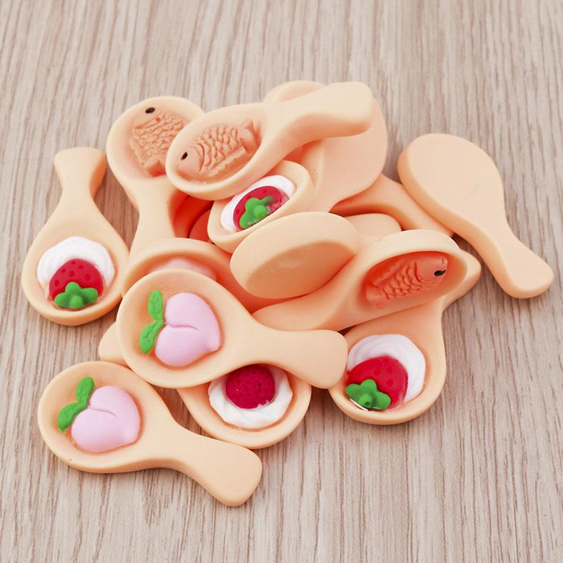 Tusember 10pcs/lot Cute Kawaii Food Charms Eggs Cake Ice Cream Flatbacks for Jewelry Making Earrings Necklace Accessories