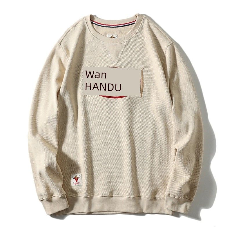 Heavy Sweater Spring and Autumn American High Street Men's Embroidery