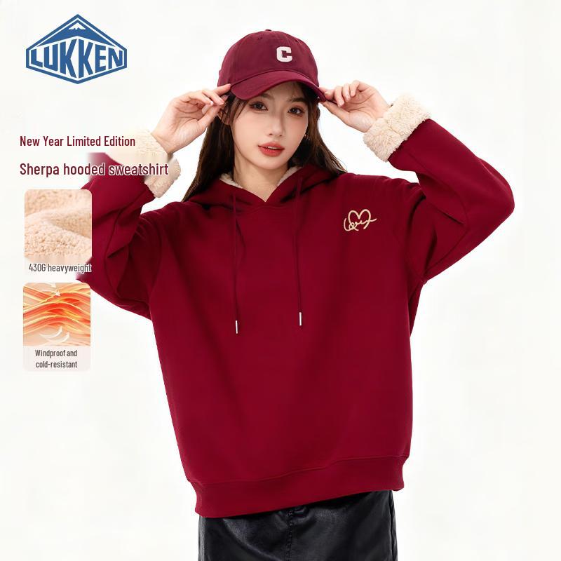 

LUKKEN Heart Gold Line K Print Hooded Sweatshirt 2XL